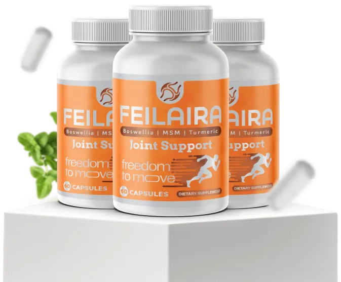 Feilaira Joint Support Supplement bottle - 60 vegetable capsules with Boswellia, MSM, Turmeric